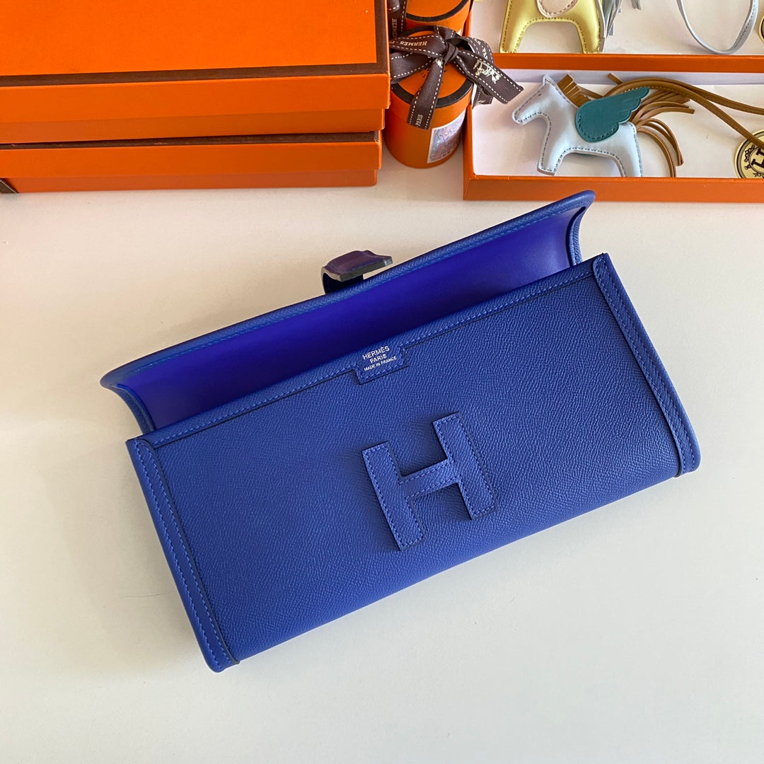 HM Jige Elan 29 Clutch In Cobalt Blue Calfskin (25 days of production)
