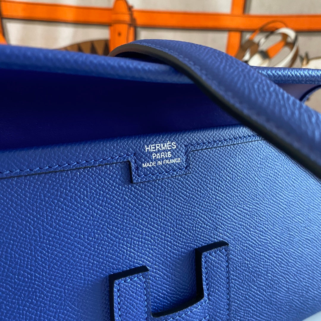 HM Jige Elan 29 Clutch In Cobalt Blue Calfskin (25 days of production)
