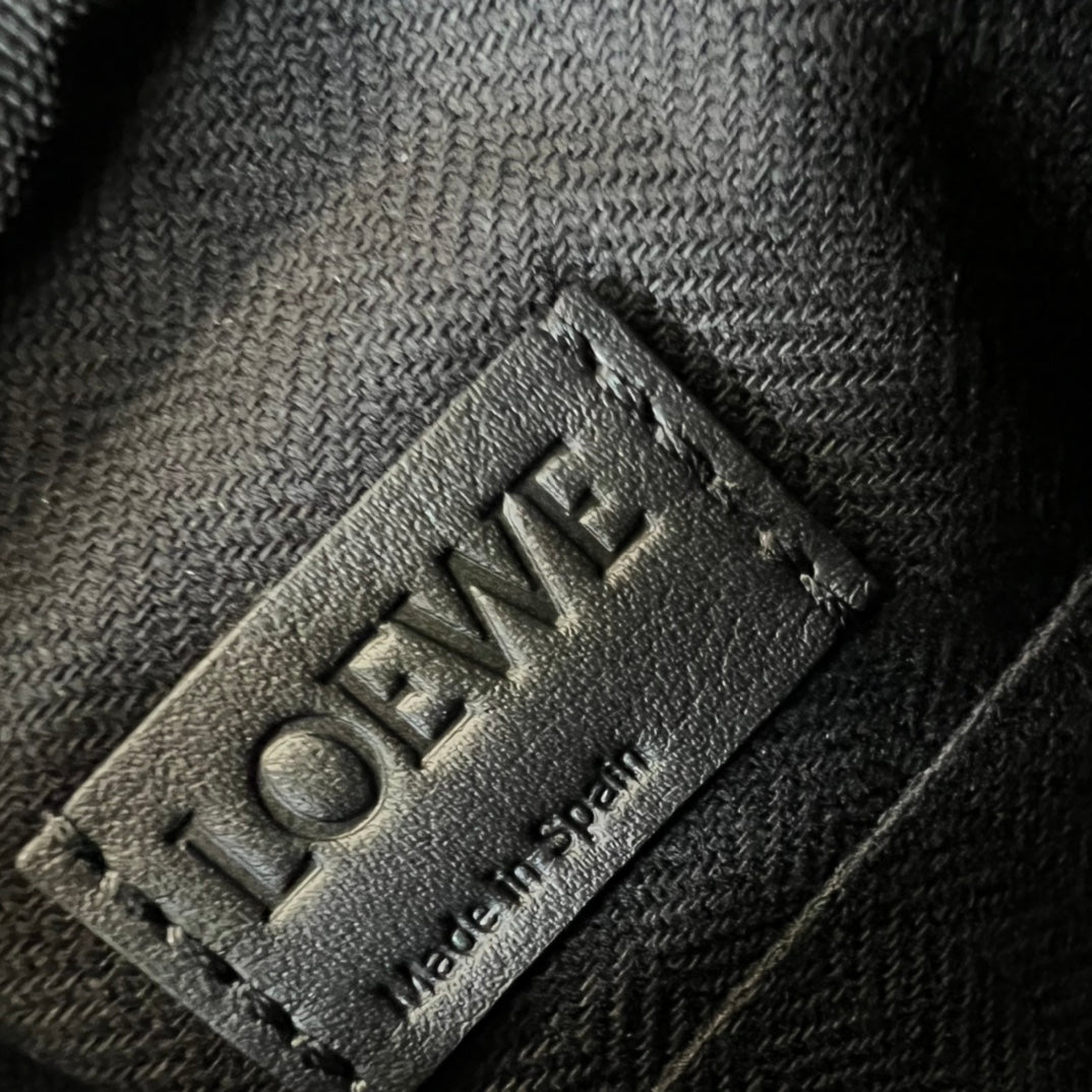 Loewe XS Military Messenger Bag 24.5 Black Cowhide