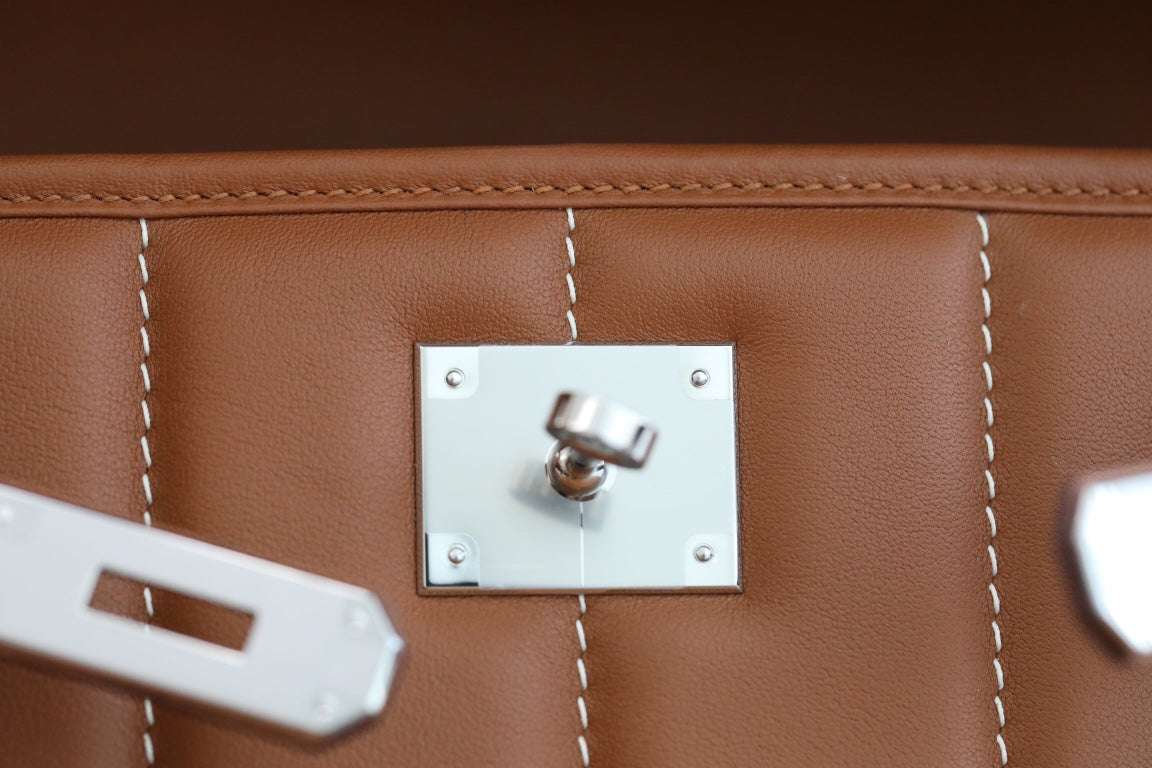 HM Berline Bag 28cm Brown Calfskin 284550 (Production time: 25 days)