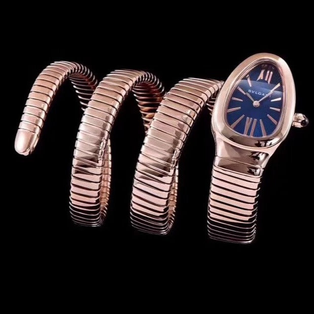 serpenti tubogas 35mm pink gold double spiral