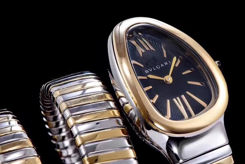 serpenti tubogas 35mm gold silver double spiral