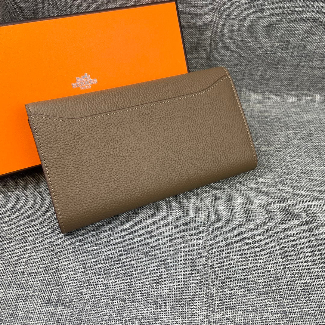 HM Clutch Constance 22 Ash Brown Calfskin GHW