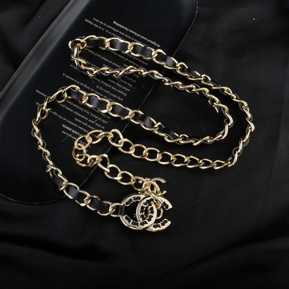 CHANEL 25S CHAIN BELT IN BLACK CALFSKIN 612710