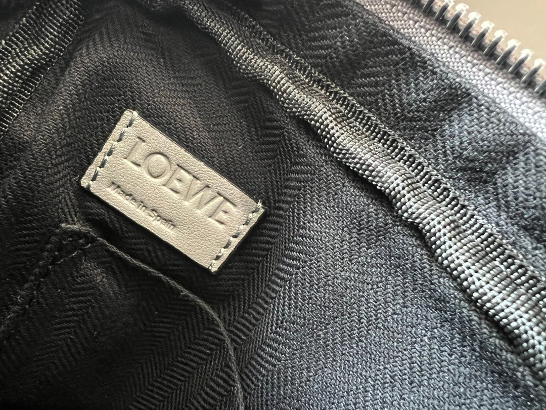 Loewe XS Military Messenger Bag 24.5 Light Grey Cowhide