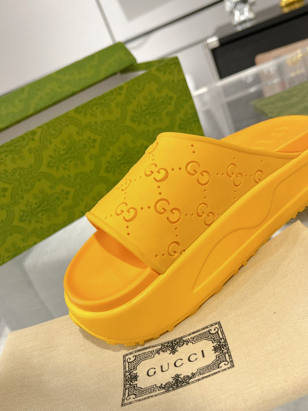 GC 25 50mm Monogram Slide Sandal Yellow Cowhide 292391