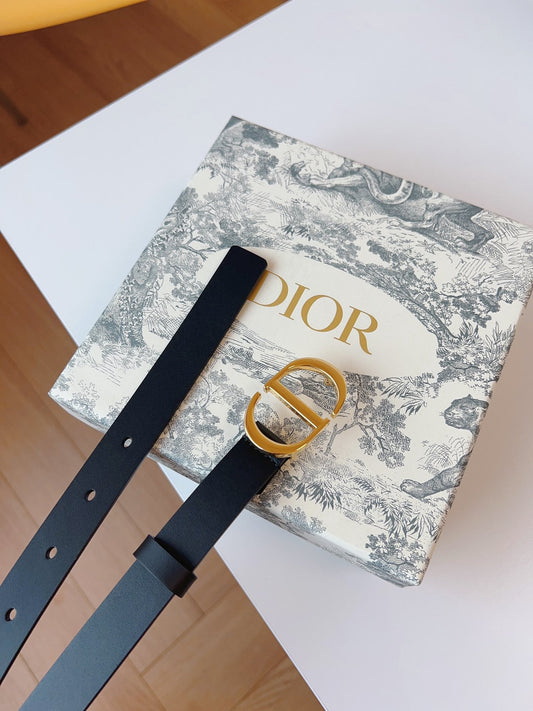 DIOR 25S BELT 20 MM IN BLACK CALFSKIN 613183