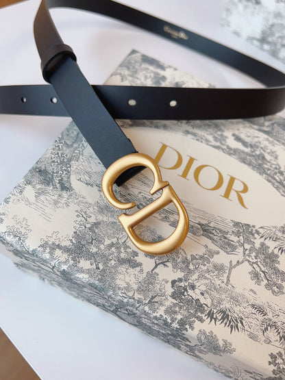 DIOR 25S BELT 20 MM IN BLACK CALFSKIN 613185