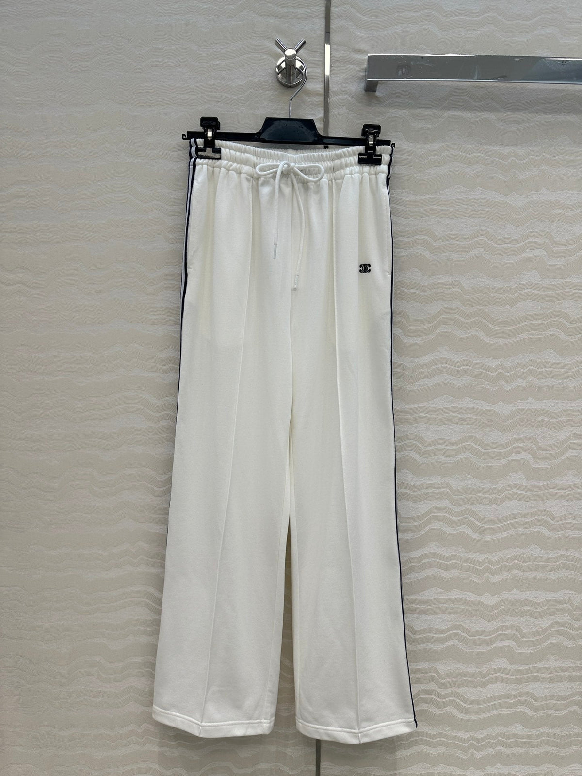 Celine Sports Straight Pants White Cotton