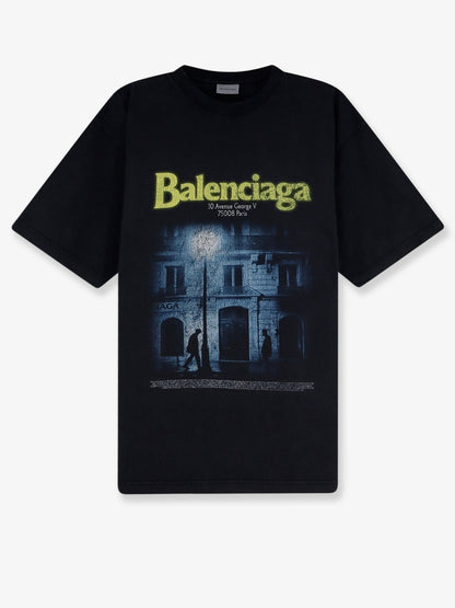 Balenciaga The Address Cotton T-Shirt Black