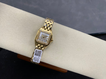 Cartier Panthère 37mm White Diamond Dial Gold Diamond Bezel