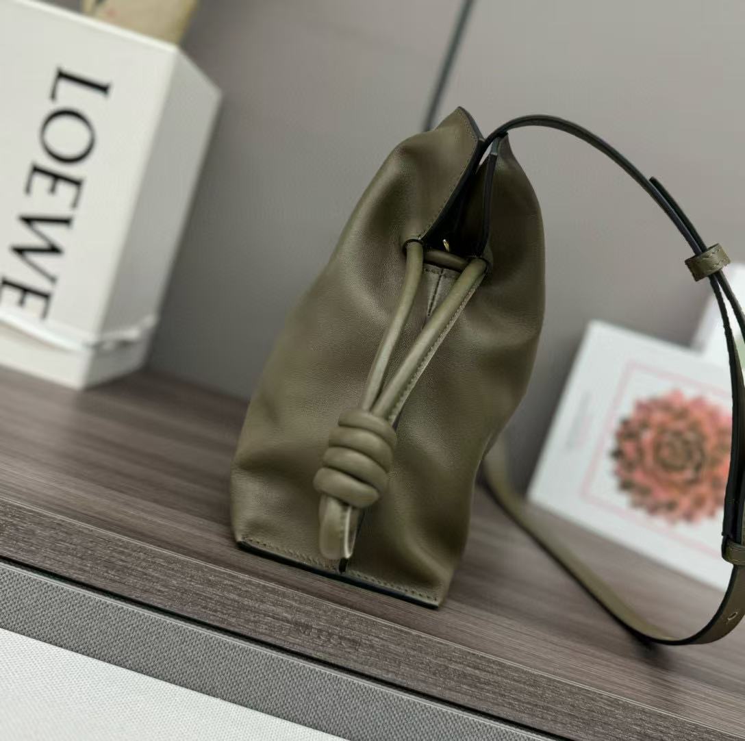 Loewe Flamenco Lucky Bag 30 Eucalyptus Olive Green Nappa Lambskin