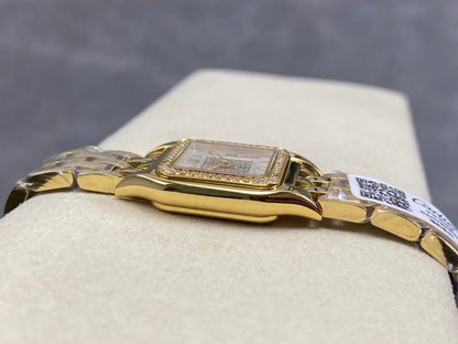 Cartier Panthère 37mm White Diamond Dial Gold Diamond Bezel