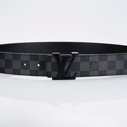 Louis Vuitton Black Lacquer Buckle Leather Belt