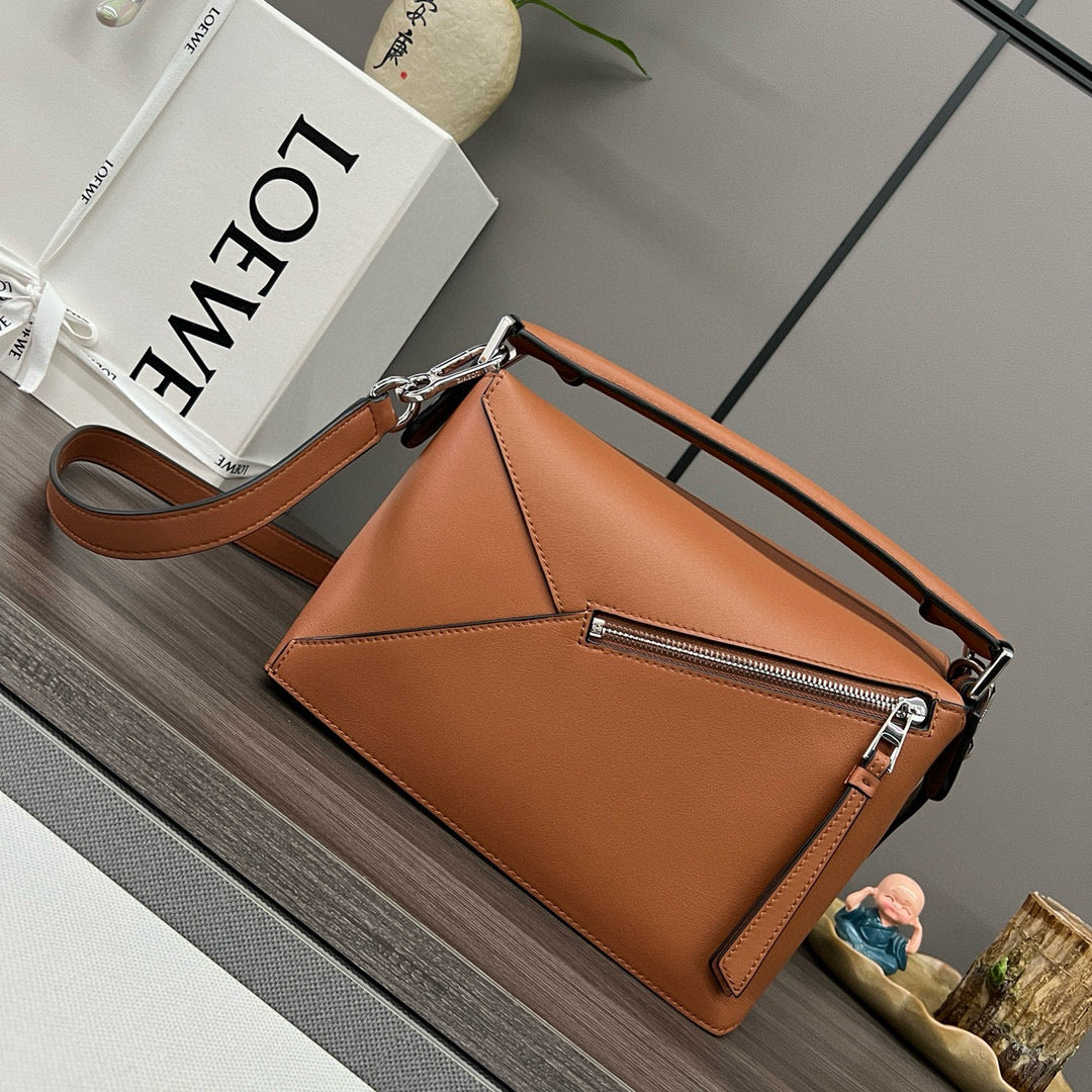 Small Puzzle 24 bag in classic gold calfskin shw