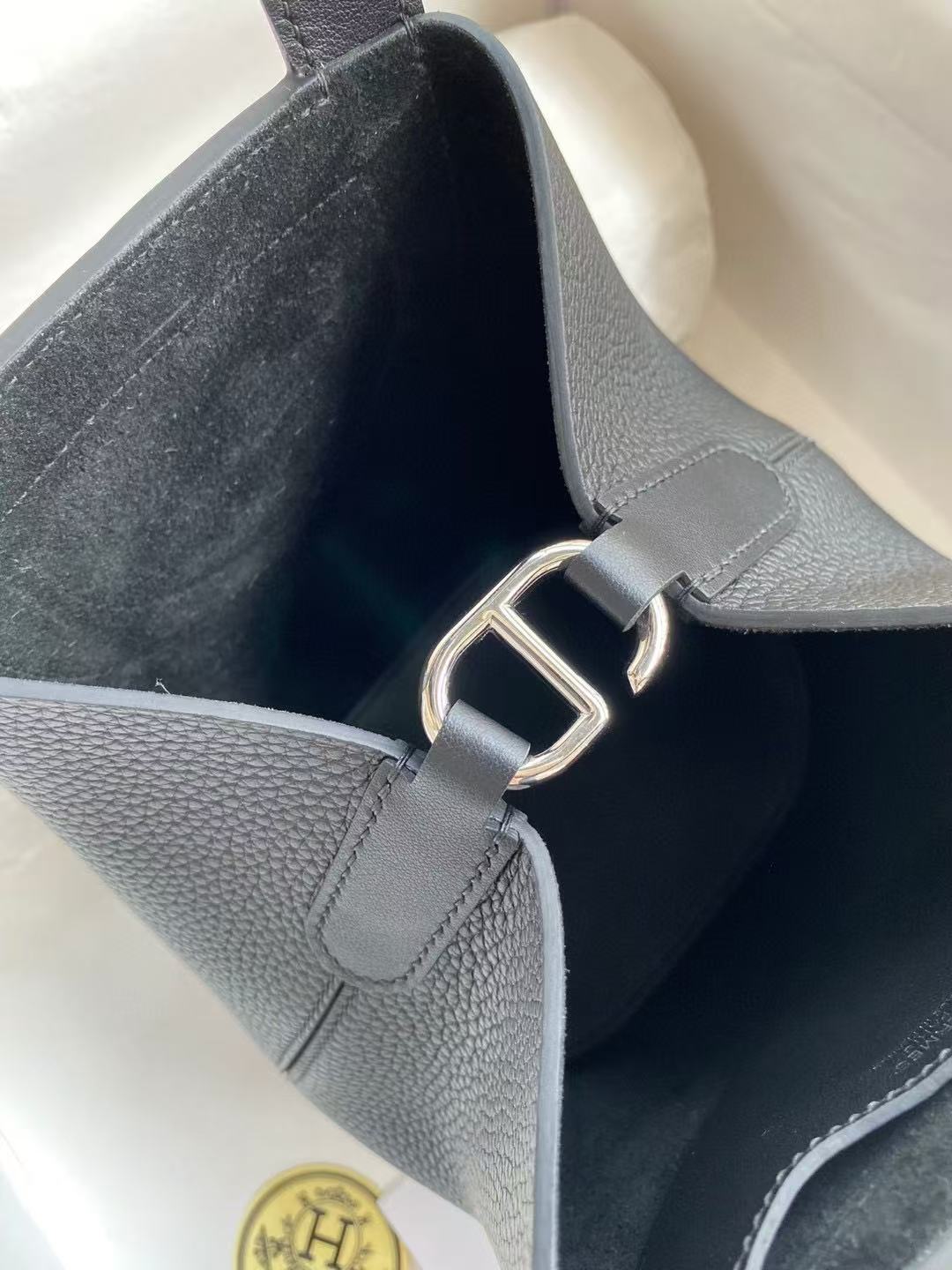 HM Loop Bag 23cm Black Togo Leather