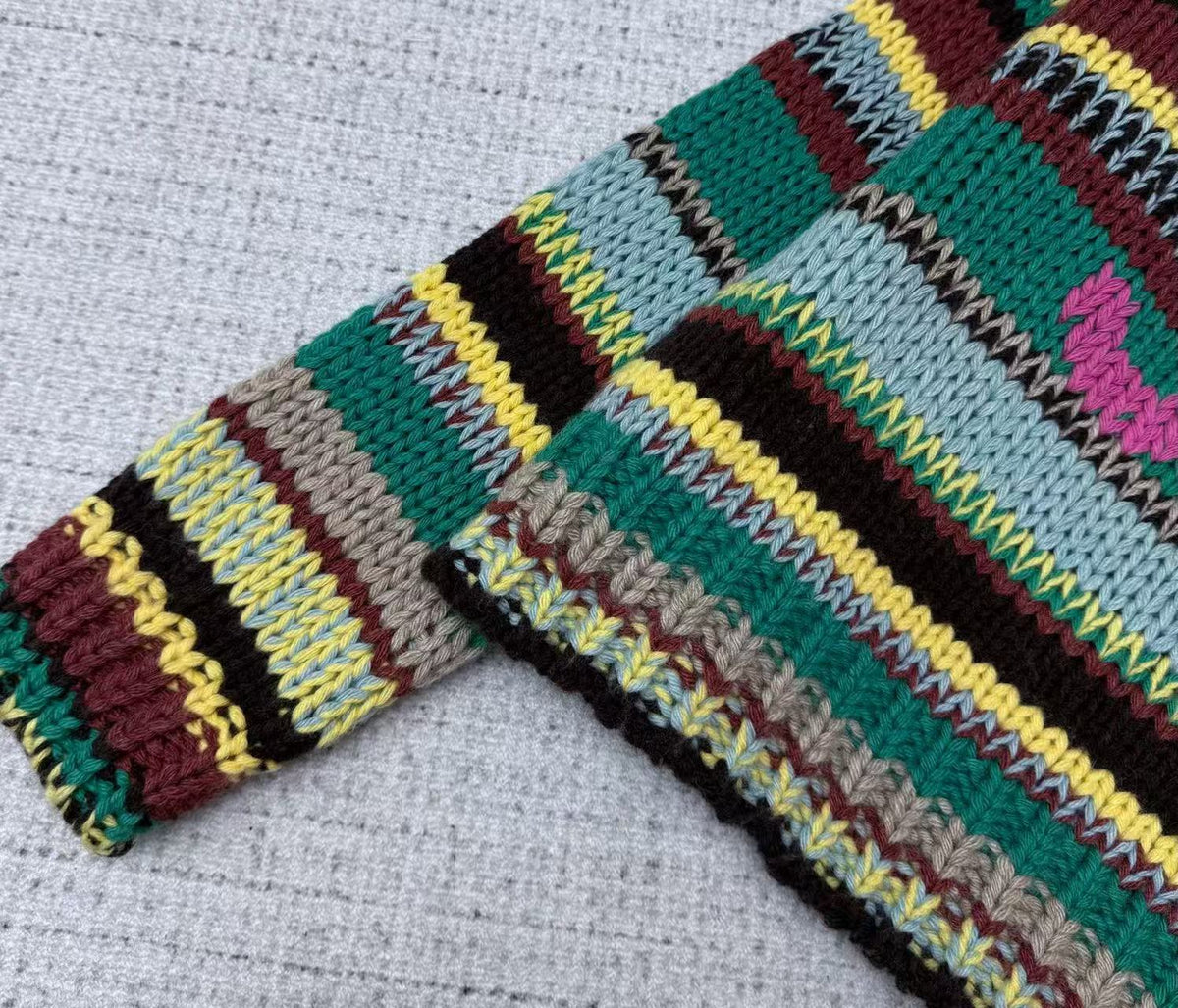 Celine 26s Crewneck Sweater Multicolor Alpaca Wool