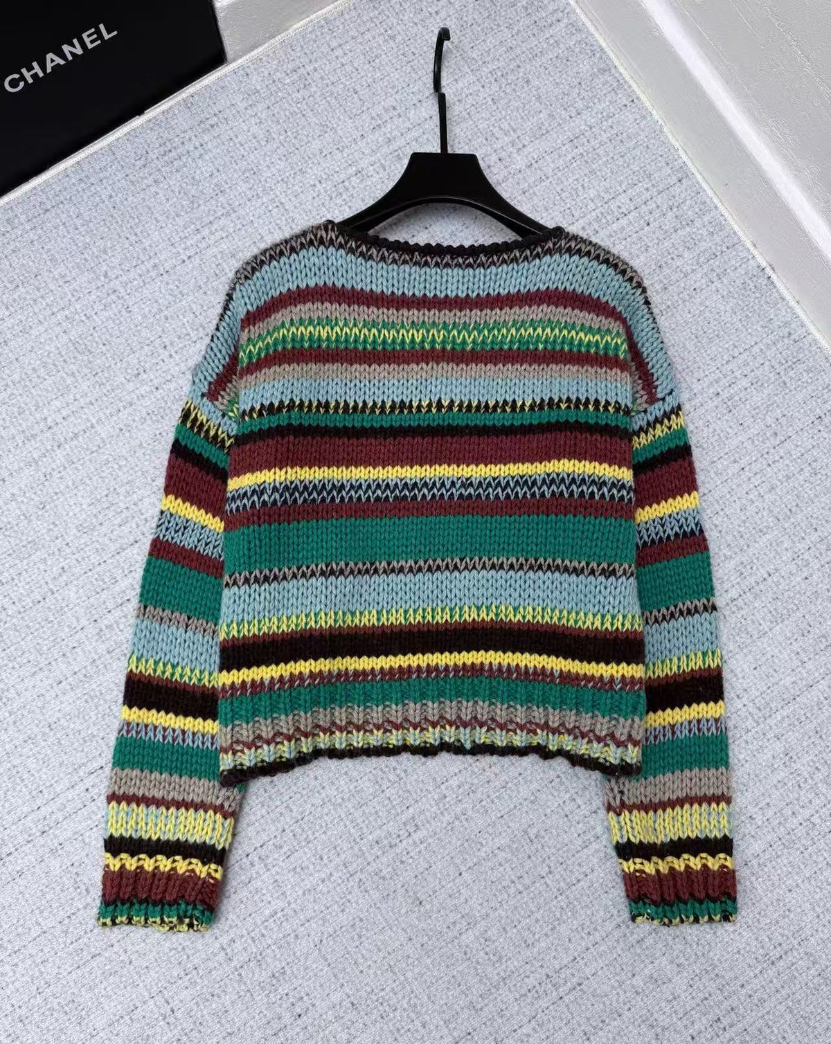 Celine 26s Crewneck Sweater Multicolor Alpaca Wool