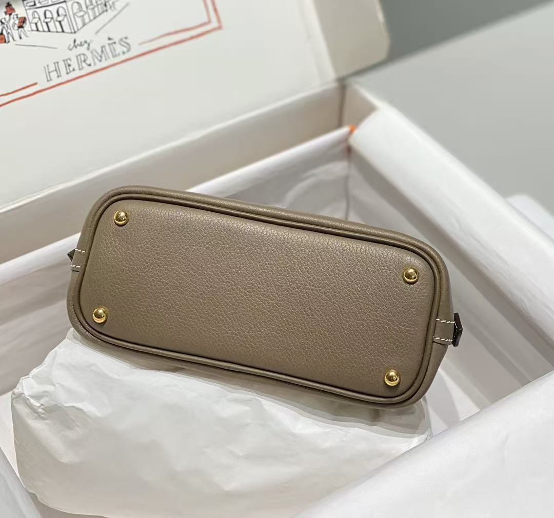 HM Bolide Mini  18cm Etoupe Togo Leather Gold Hardware