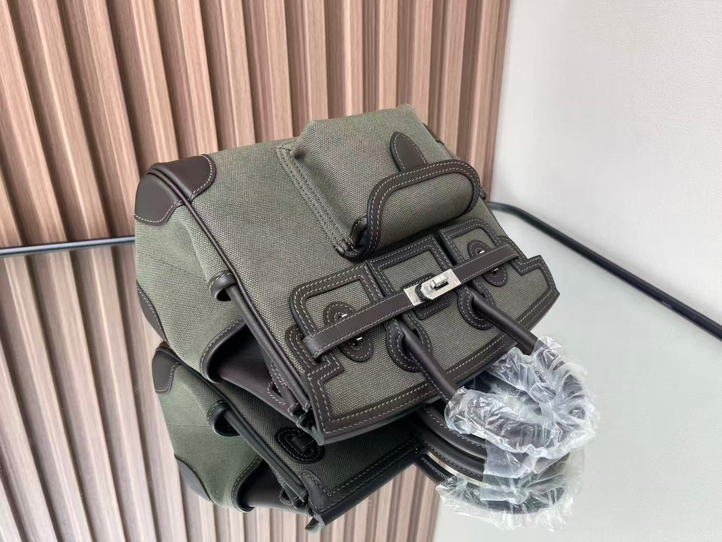HM Birkin 25 Cargo Olive Green Black Olive Green Black