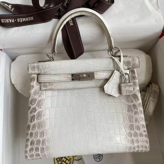 HM Kelly Retourne 25cm Himalayan Crocodile Leather (15 days production)