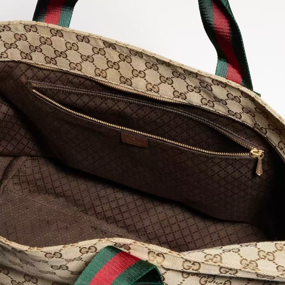 Gucci 2026 Tote Bag 36cm Sand Brown Canvas