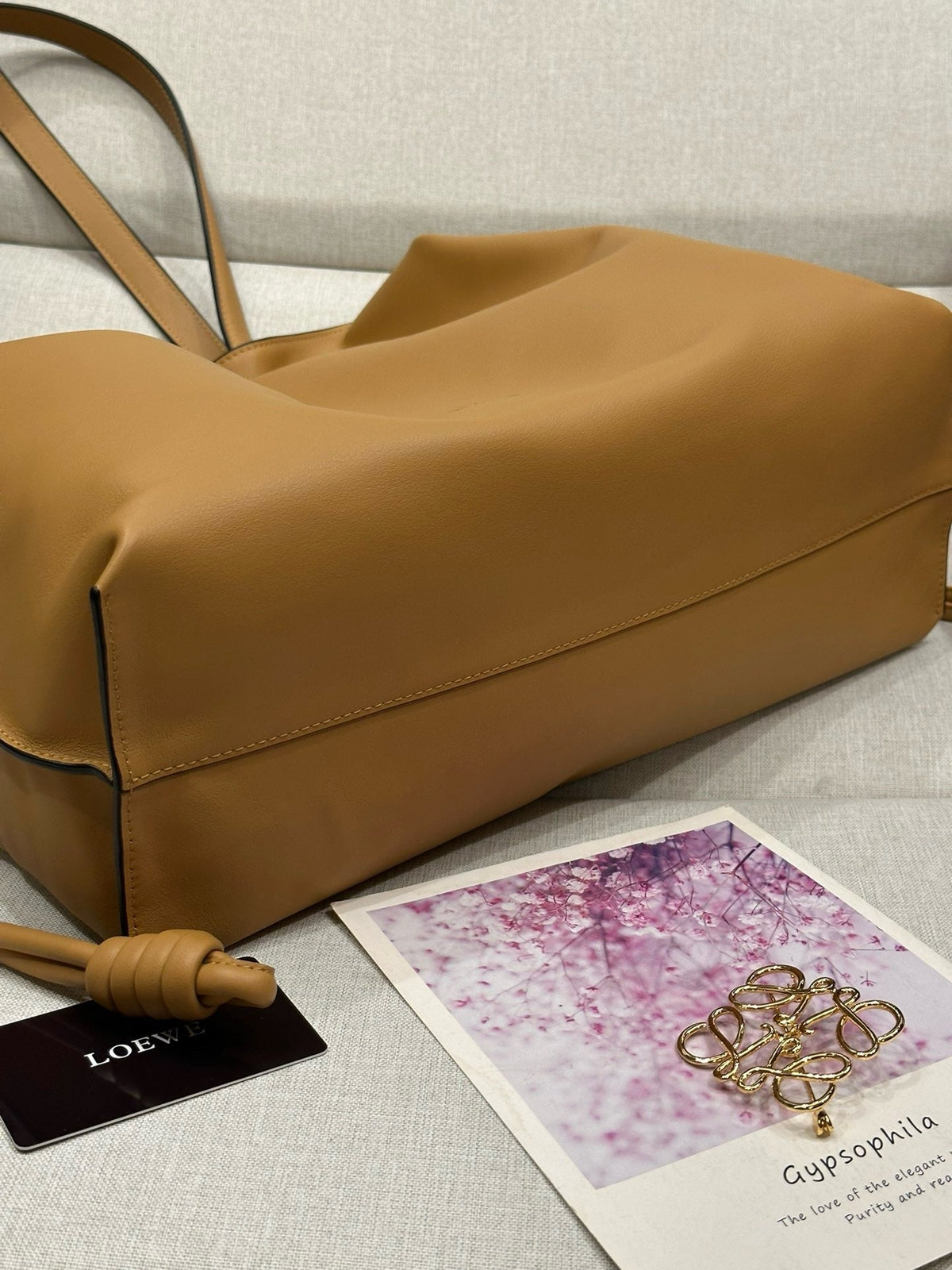 Loew Beige Large Flamenco Puffer Shoulder Bag