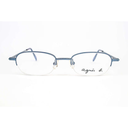Agnes B Model MT30 Blue Oval Glasses