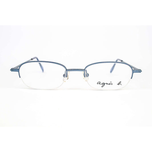 Agnes B Model MT30 Blue Oval Glasses