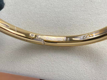 Cartier Baignoire Mini 18.5mm Yellow Gold Clous de Paris Dial