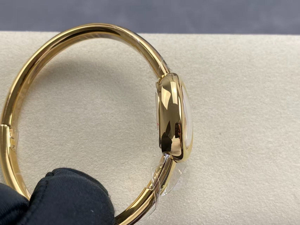 Cartier Baignoire Mini 18.5mm Yellow Gold Clous de Paris Dial