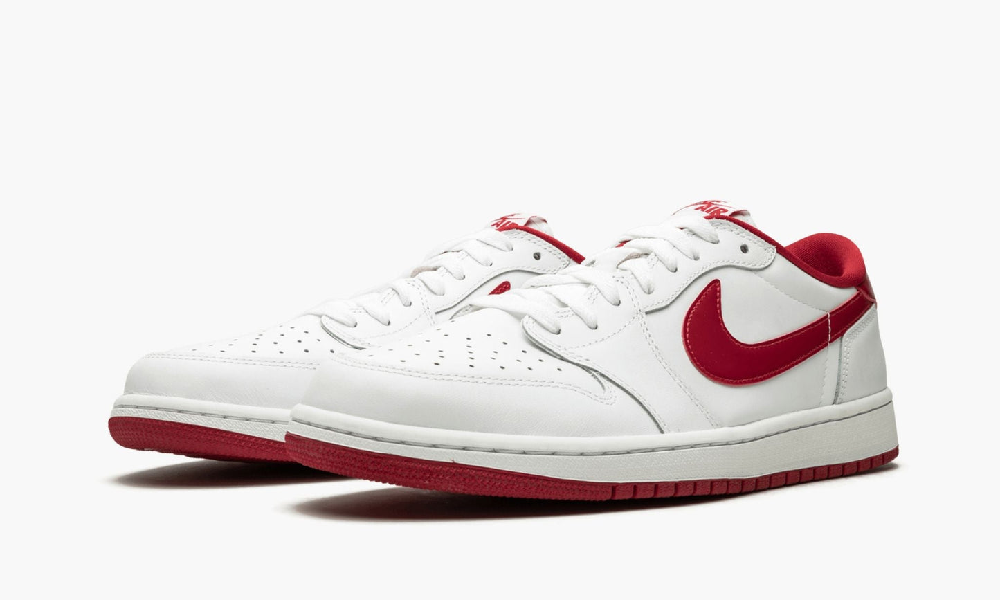 Air Jordan 1 Retro Low OG White / Varsity Red Sneakers - Collector's Edition