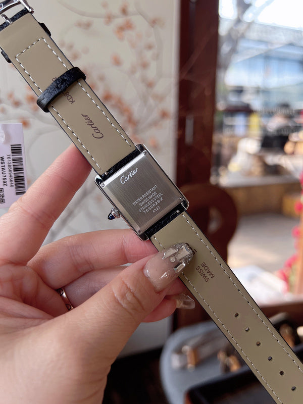 CW5  Couple's lychee print belt watch  25.5mm x 33.7mm/29.5mm*22mm  movement