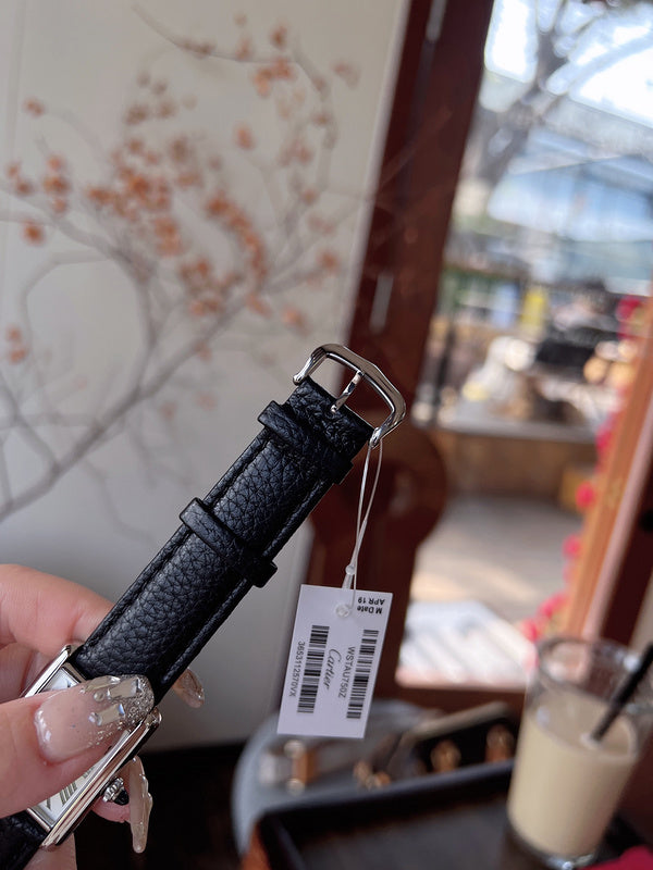 CW5  Couple's lychee print belt watch  25.5mm x 33.7mm/29.5mm*22mm  movement