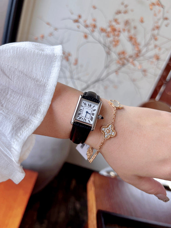 CW5  Couple's lychee print belt watch  25.5mm x 33.7mm/29.5mm*22mm  movement