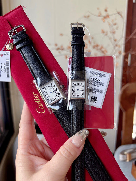 CW5  Couple's lychee print belt watch  25.5mm x 33.7mm/29.5mm*22mm  movement