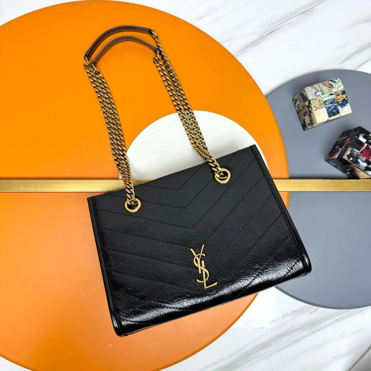 YSL 2026 Niki Large Shopping Bag 33cm And 25cm Calfskin