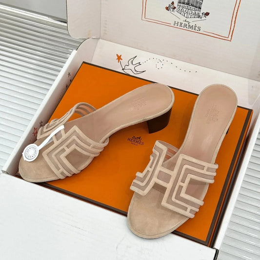 Hermes 2026 Oran Sandal 5cm Suede Mesh 898415