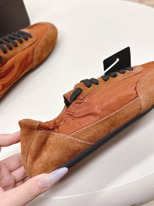 PRA 26S Sneaker Camel Brown Suede Canvas 600605