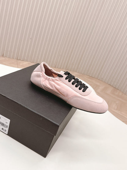 PRA 26S Sneaker Light Pink Suede Canvas 600604