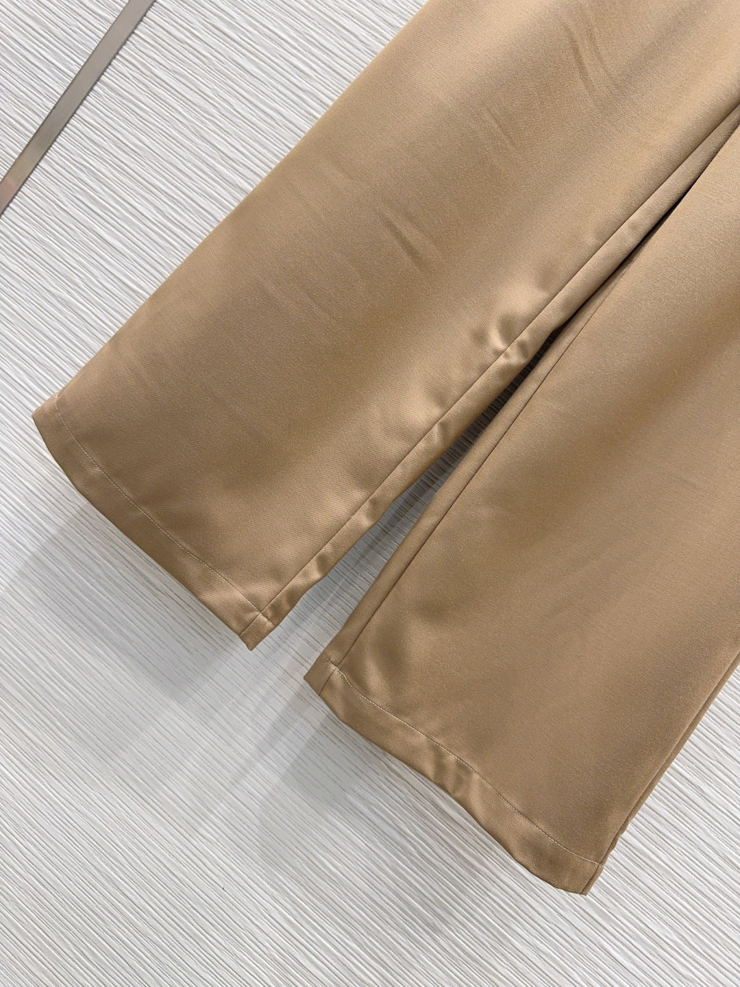 Celine 26S Wide-leg Trousers Celine Belt Beige Polyester Viscose 351299