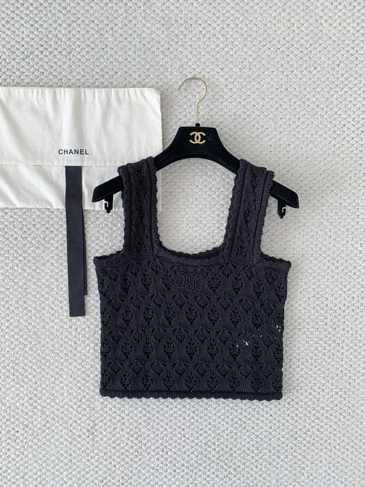 Celine Camisole Vest Cotton Pointelle 380647