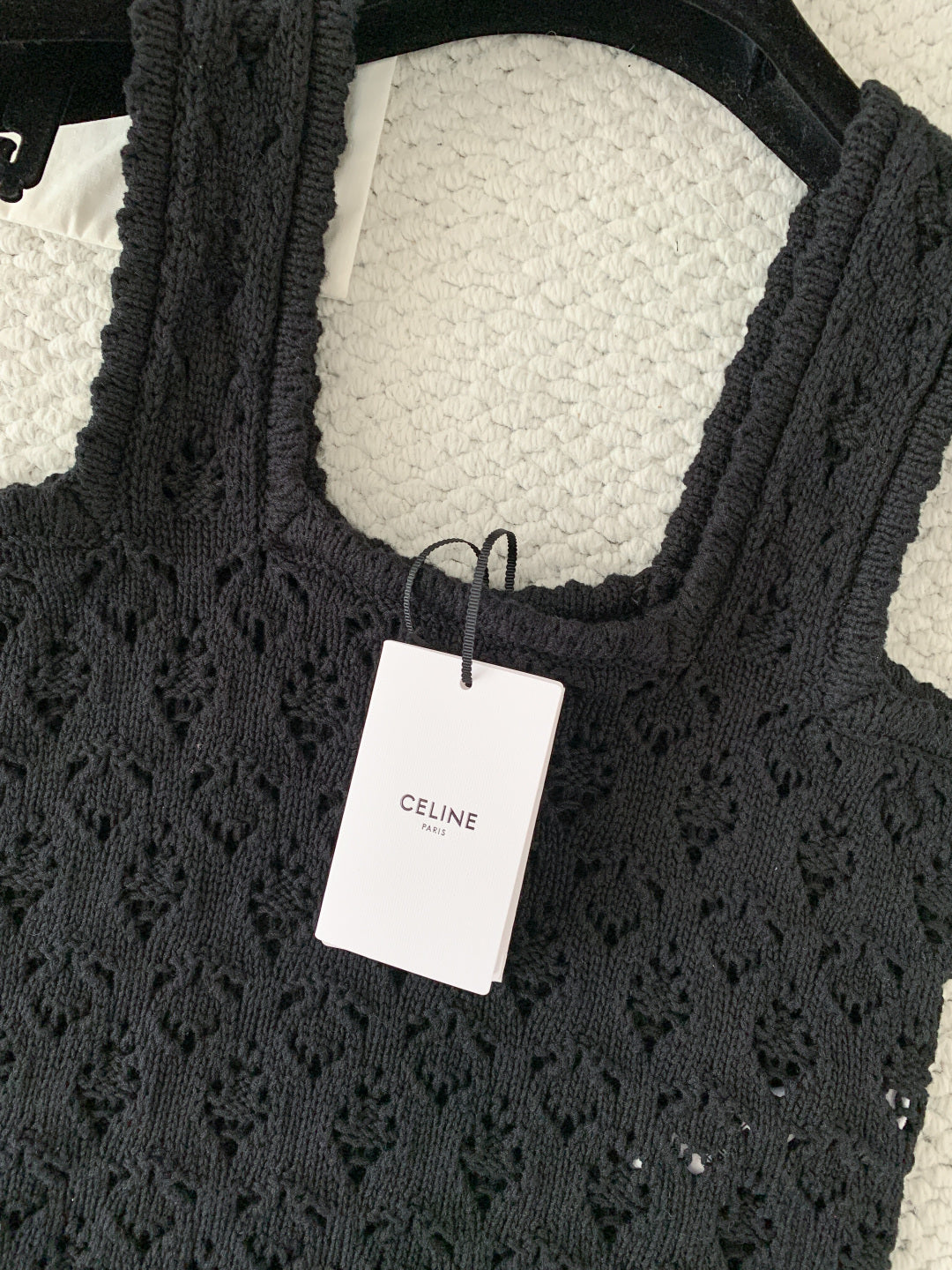 Celine Camisole Vest Cotton Pointelle 380647