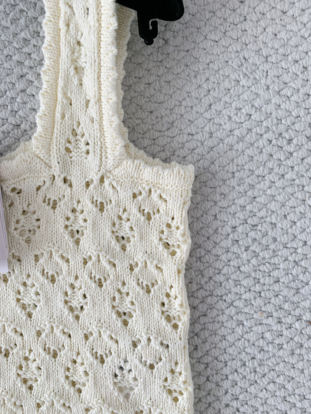 Celine Camisole Vest Cream Cotton Pointelle 380648