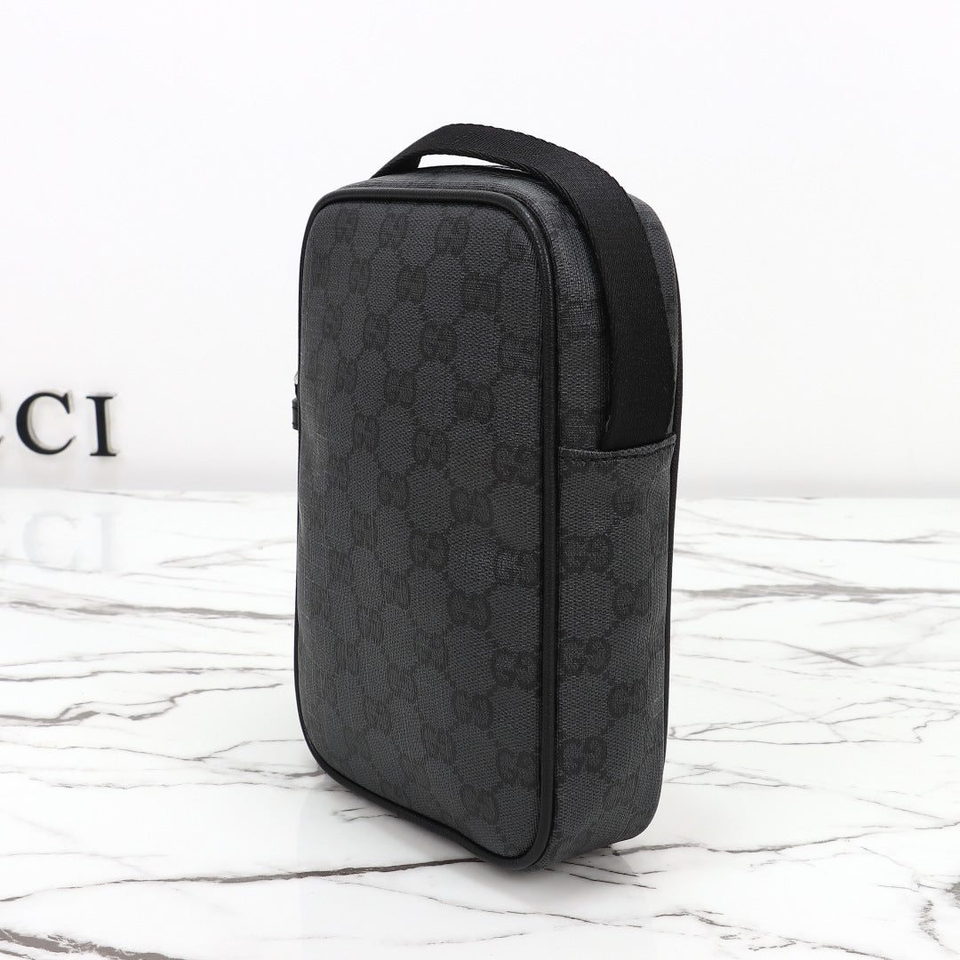 Gucci 2026 Essence Classic Mini Bag 20cm Black Canvas Leather