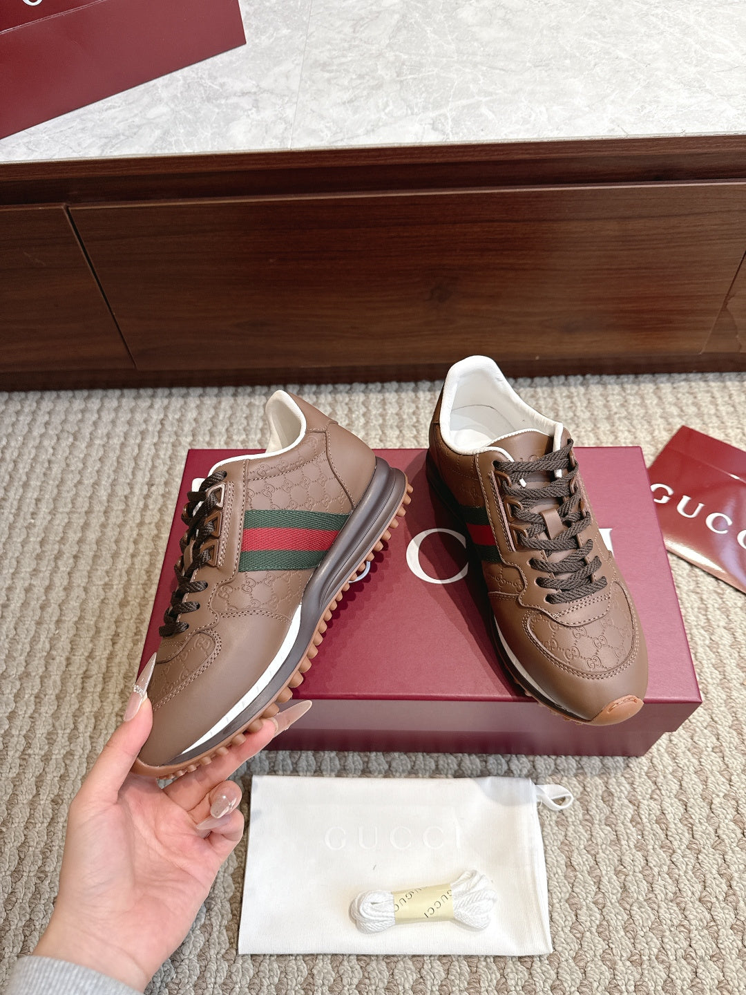 GG Re-Motion Sneakers Brown Leather 104412