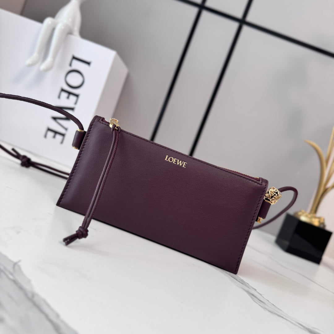 Loewe Joya Pouch Burgundy Calfskin 289461
