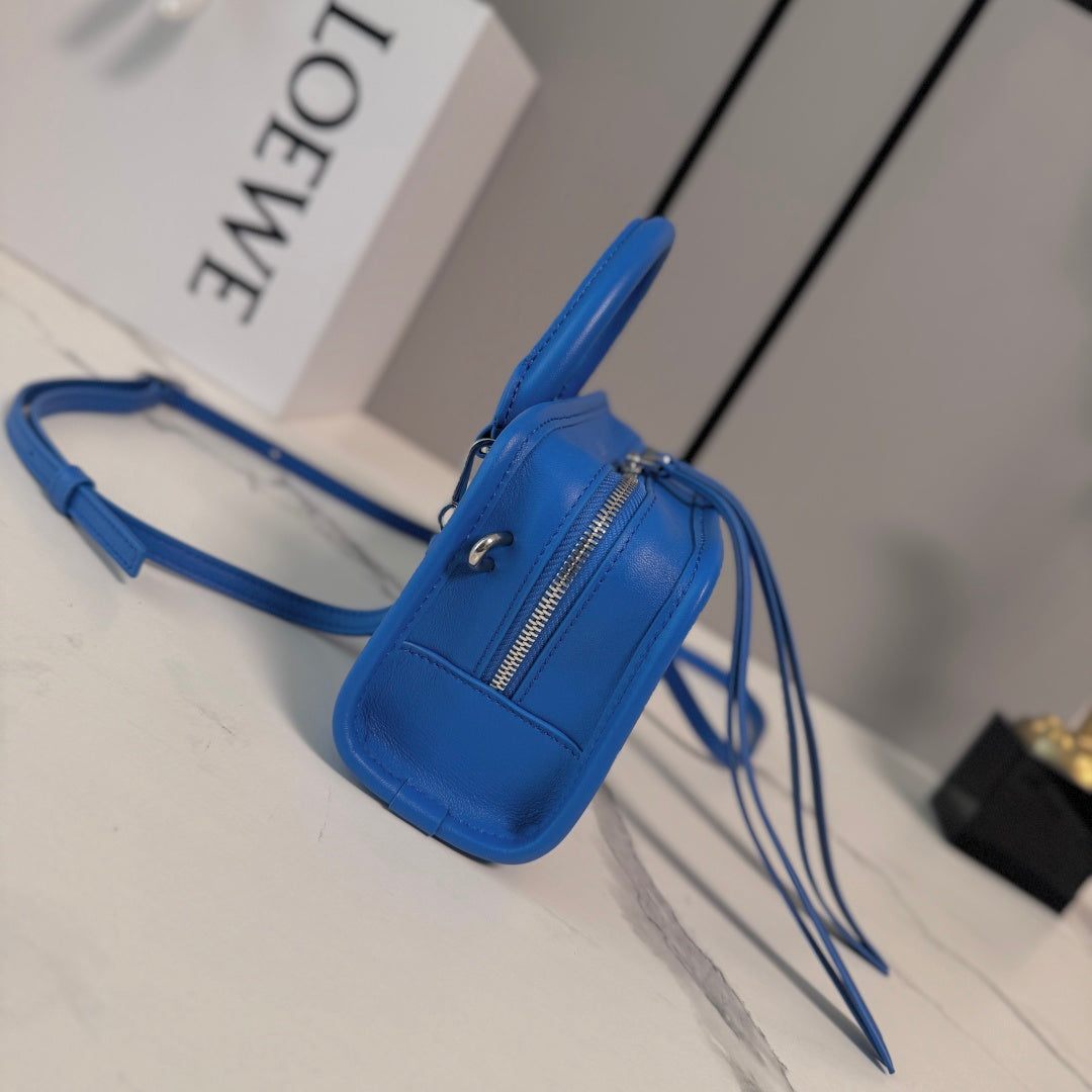 Loewe 2026 Amazona 180 Bag 20cm Blue Soft Calfskin 289399