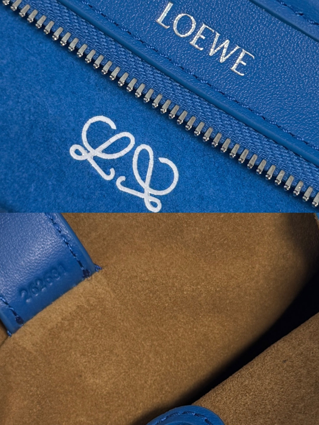Loewe 2026 Amazona 180 Bag 20cm Blue Soft Calfskin 289399