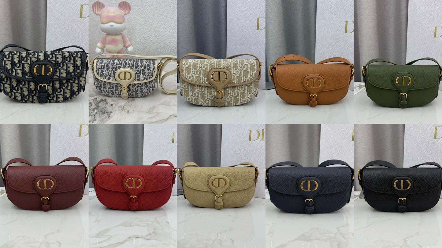 Dior 2026 Bobby East-West Bag 21cm Multicolors Fabric and Grained Calfskin
